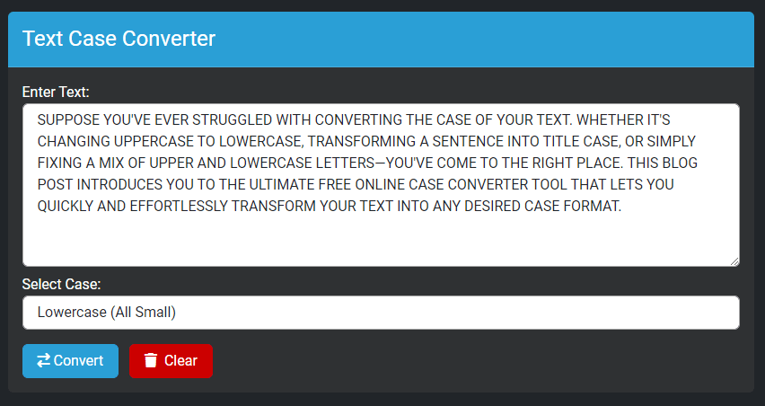 uppercase to lowercase uppercase to lowercase
